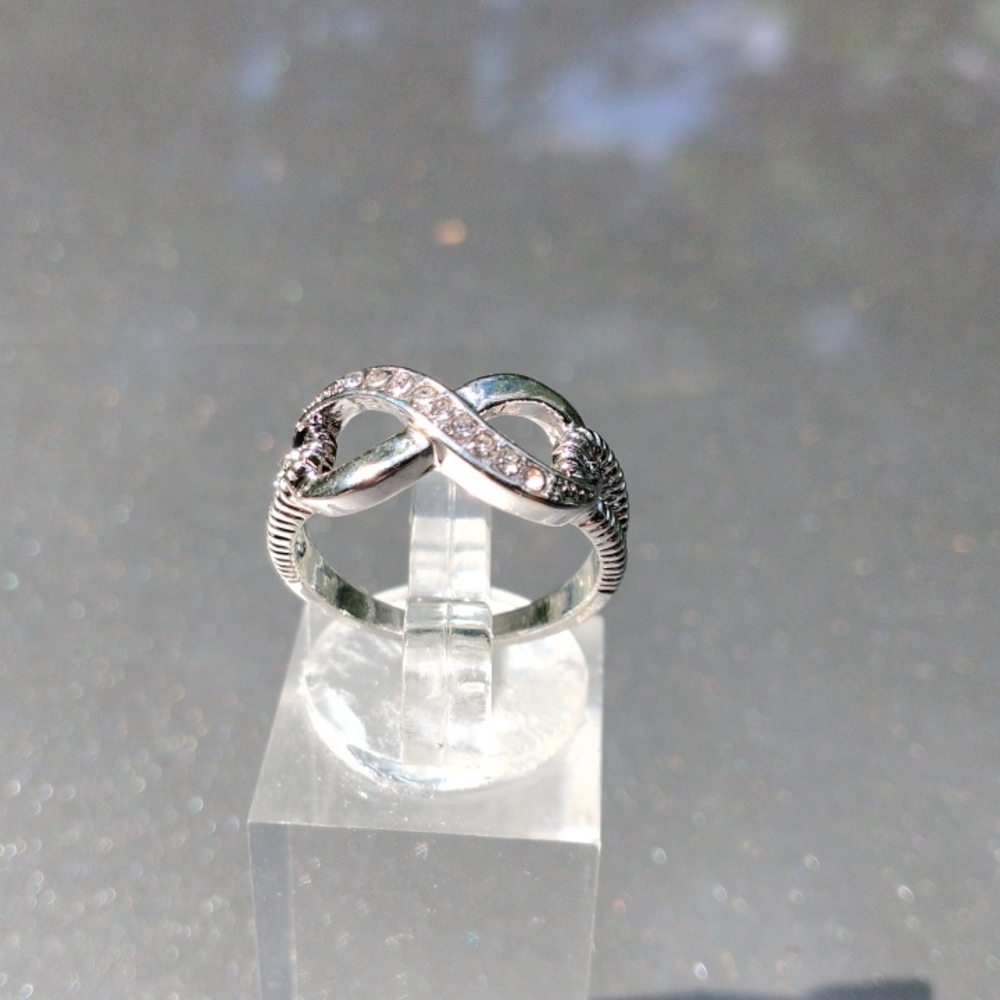 Infinity symbol silver ring